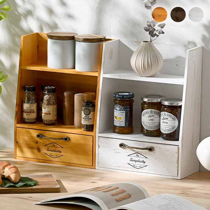 楽天市場】☆ポイント5倍☆ラック 卓上 木製 スパイスラック ミニ