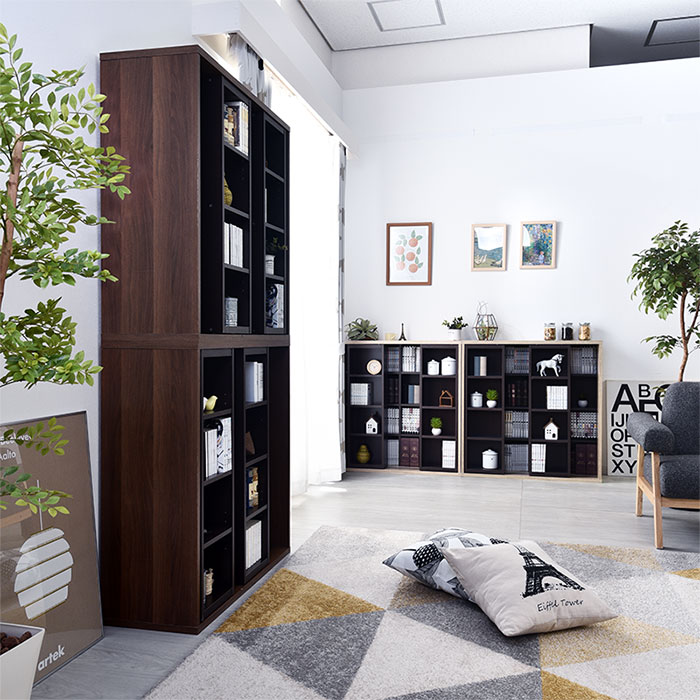 楽天市場】☆ポイント5倍☆ダブルスライド式 本棚 ラック 奥深タイプ