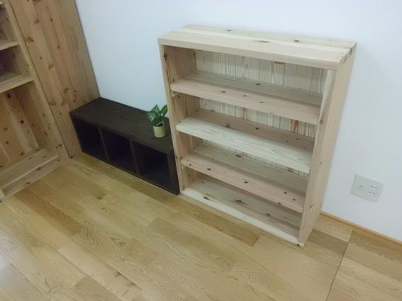 楽天市場】【 無垢杉板 本棚 】国産杉 幅500×奥行240×高さ920ミリ 背板