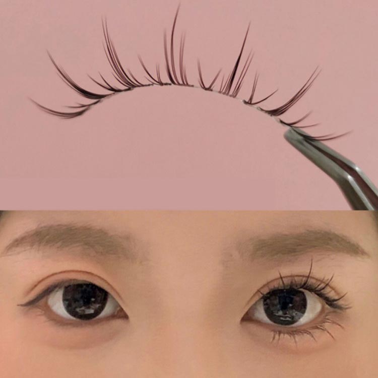 楽天市場】部分用 まつげ 【送料無料】つけまつげ ナチュラル 上 目尻