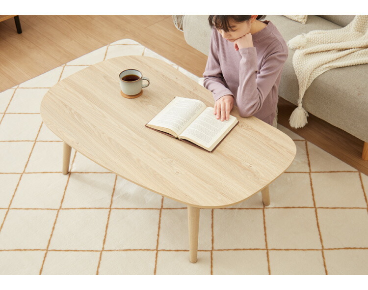 楽天市場】ビーンズ型 家具調こたつ こたつテーブル 105×65cm 節電