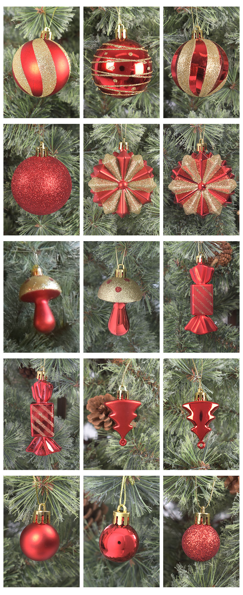 楽天市場】クリスマス オーナメント 52個セット 飾り アソート 大容量