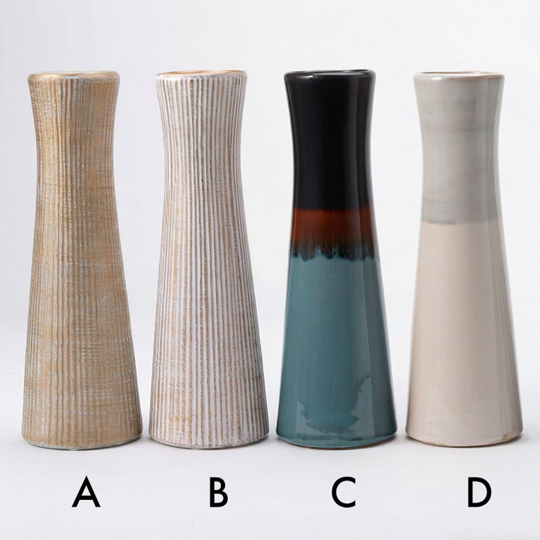 楽天市場】フラワーベース セラミック ホワイト ゴールド 高さ31cm