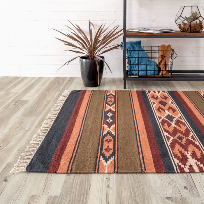 楽天市場】コットンラグ キリムラグ ラグ 100×140cm Hタイプ ラグ