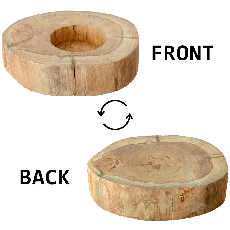 楽天市場】チークウッドのリバーシブルトレイ L-約5cm 約20×5cm