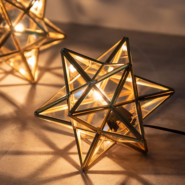 楽天市場】テーブルランプ ガラスと真鍮 星形 置き型 Brass ブラス