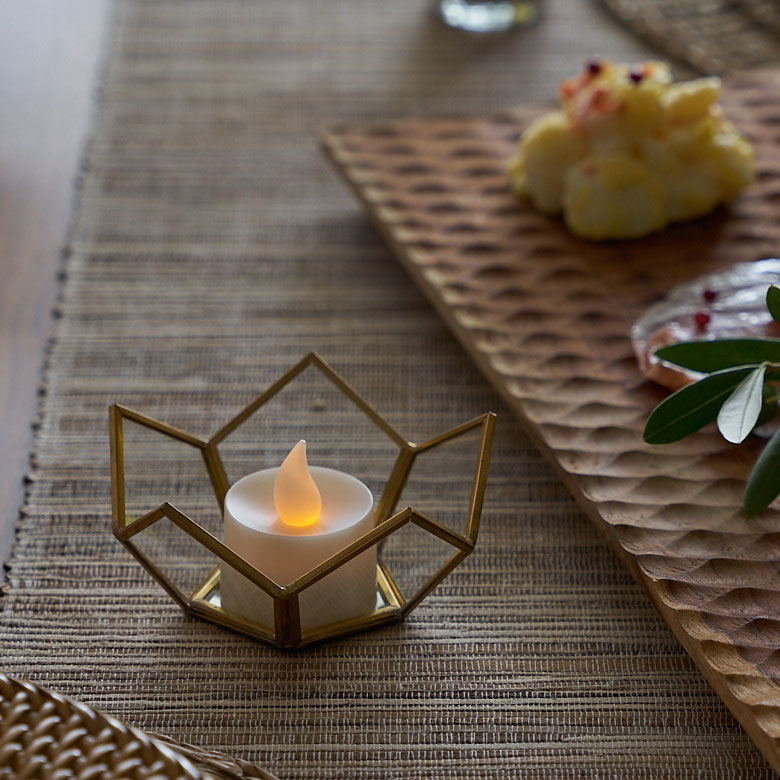 楽天市場】キャンドルホルダー キャンドルスタンド ガラス 真鍮