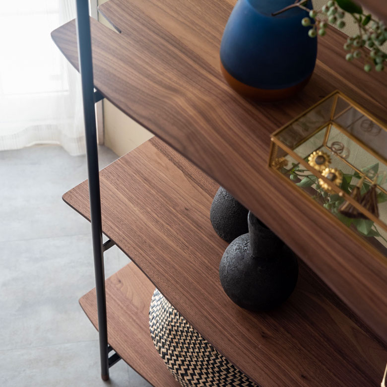 楽天市場】シェルフ 棚 4段 木製 スチール ナチュラル ブラウン W 108