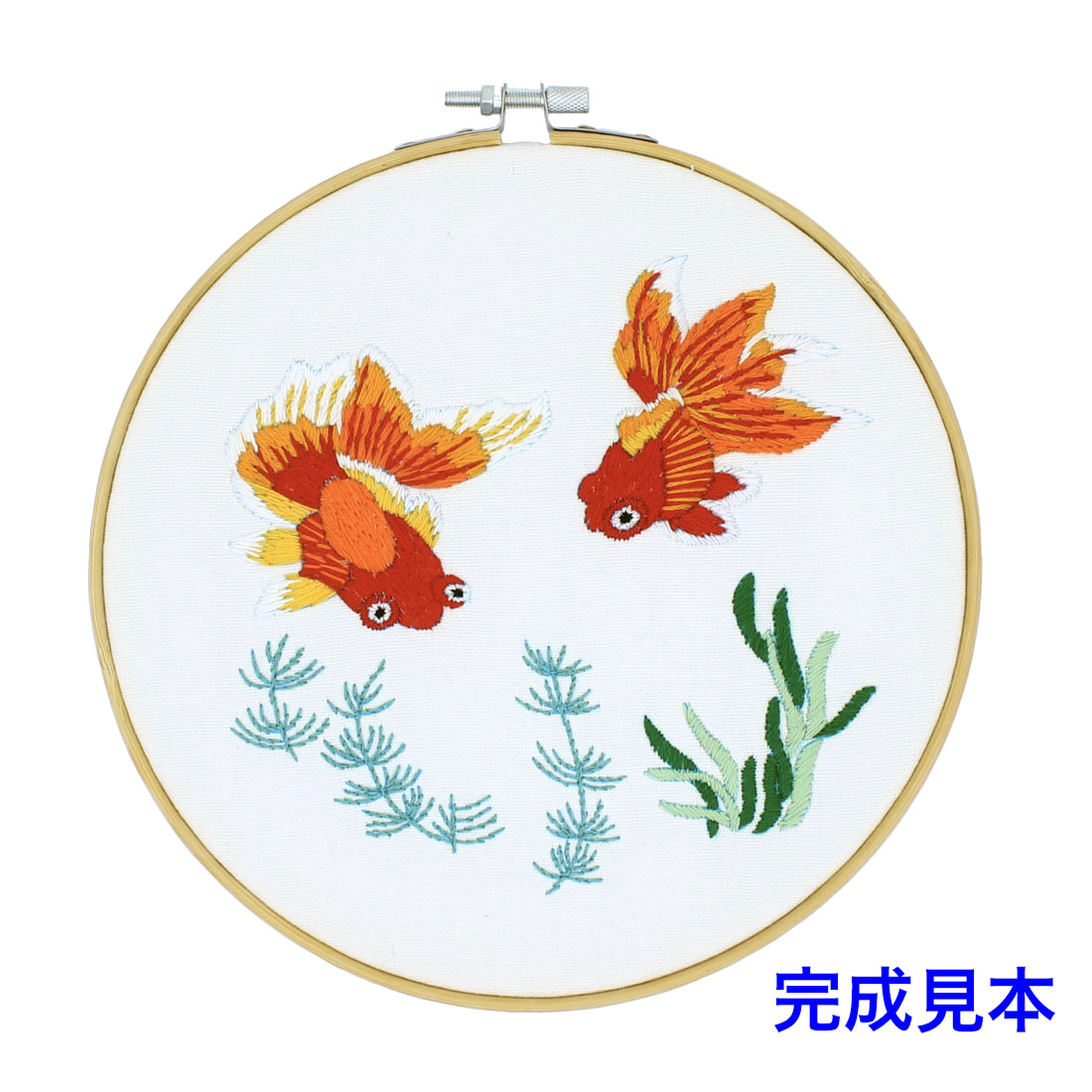 楽天市場】刺繍キット【金魚】【直径約20cm】【刺繍枠付き】sgy-1833-g
