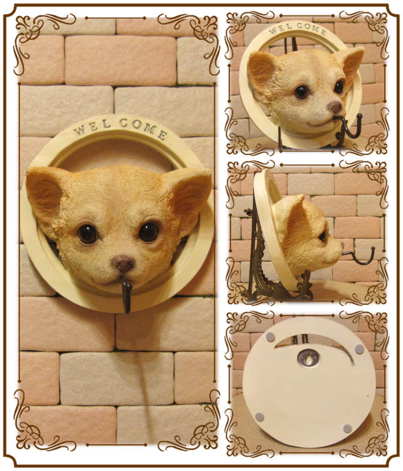 楽天市場】犬の置物 チワワ アニマル・ウォールフック ちわわ ワン