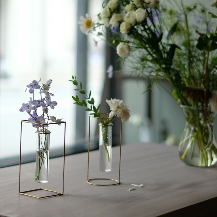 楽天市場】PIKE スタンドブラスベース 一輪挿し アンティーク 試験管