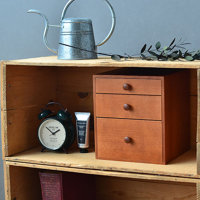 楽天市場】収納ボックス ツガの引き出しボックス 木製 3段