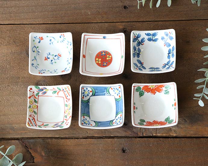 楽天市場】華やかオードブル 豆鉢 6柄セット | 7cm角 60g 美濃焼 日本