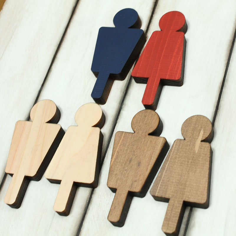 楽天市場】木製トイレサインプレート 男女セット 国産ヒノキ使用