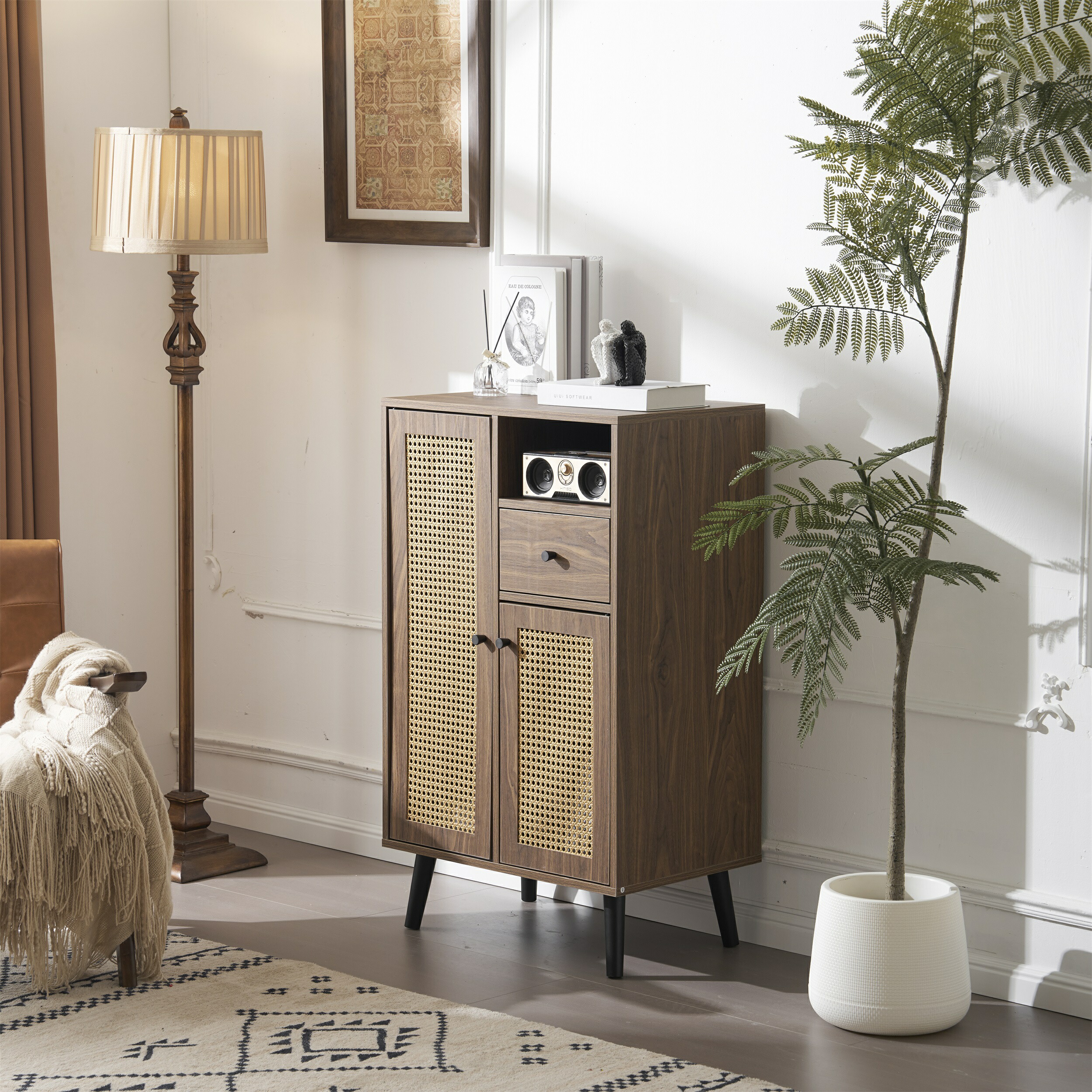 楽天市場】キャビネット サイドボード チェストラタン調 ラタン風 幅