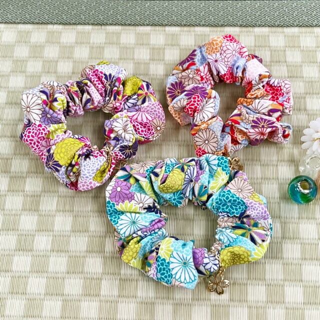 楽天市場】小花柄シュシュ／和小物マルシェ（Wakomono Marche） : 丸井