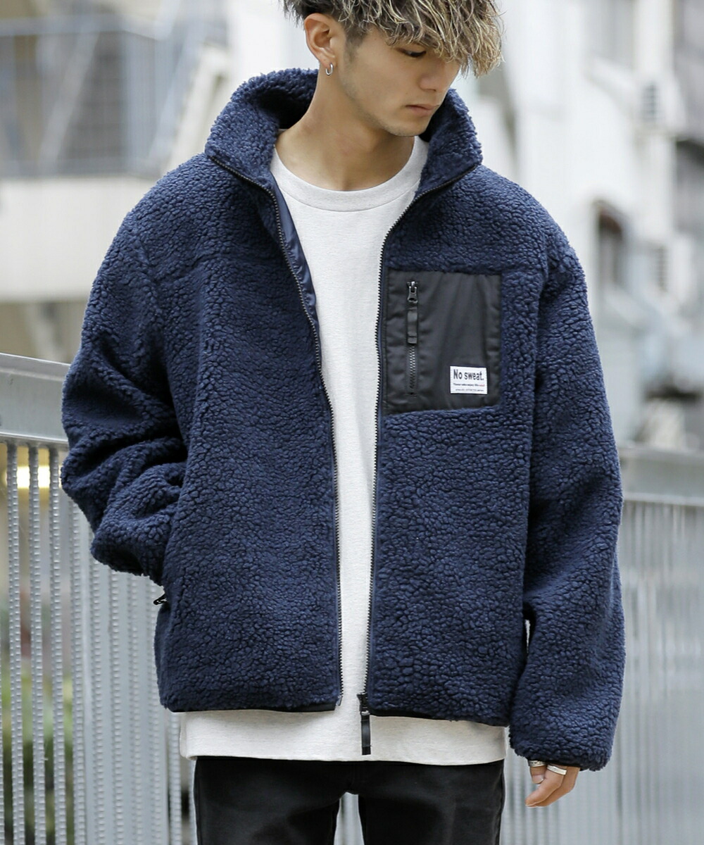 楽天市場】【No sweat.×ADMIX】 もこもこ シェルパ ボア / ジップ