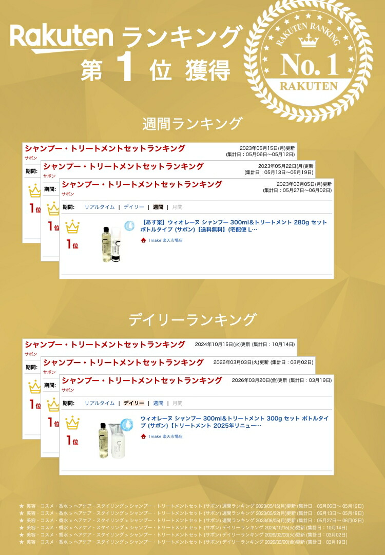 楽天市場】ウィオレーヌ シャンプー 300ml＆トリートメント 300g