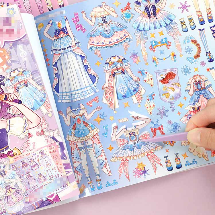 楽天市場】フレークシール 人物 シール 女の子 粘着コート紙シール