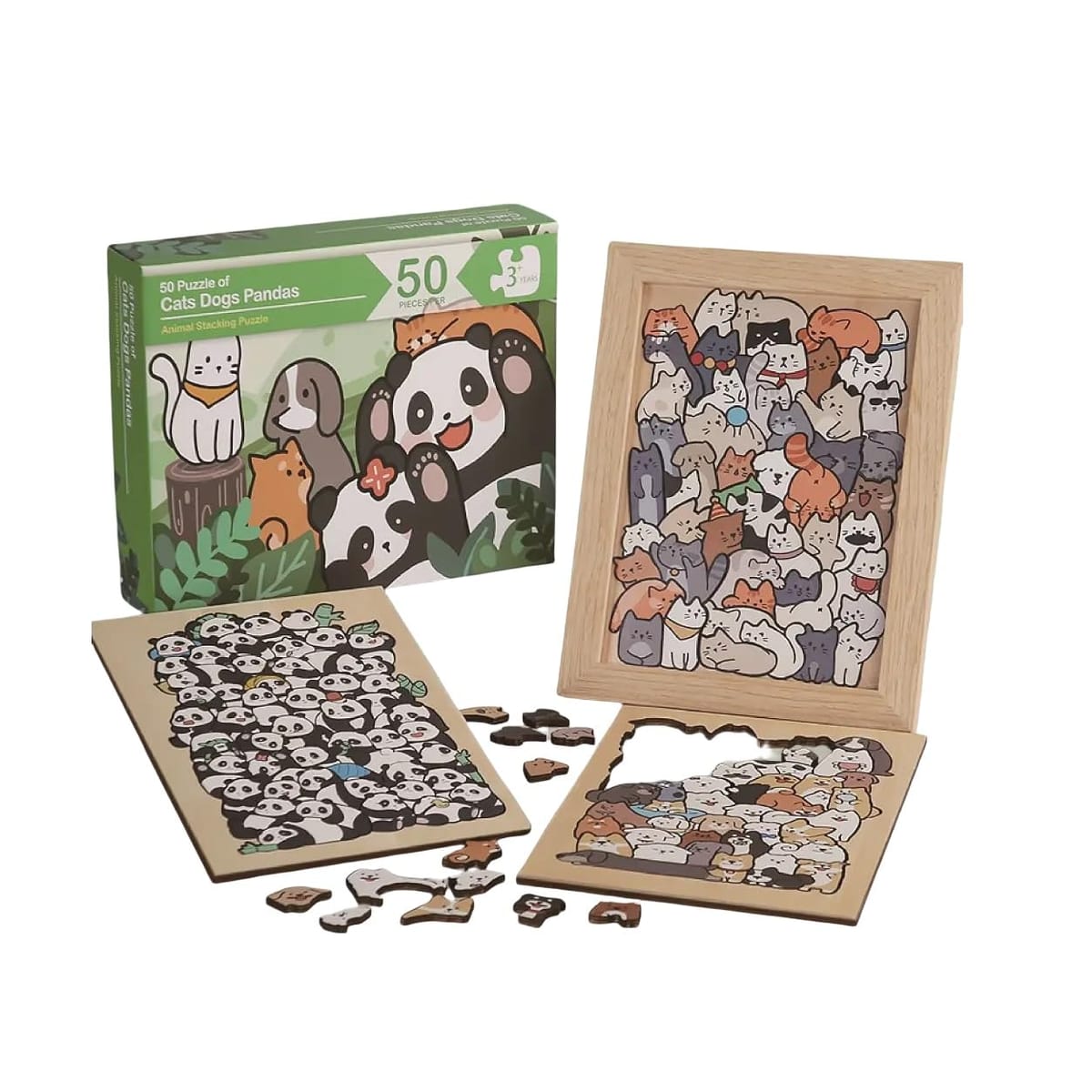 楽天市場】動物ジグソーパズル、50ピース、猫・犬・パンダのデザイン