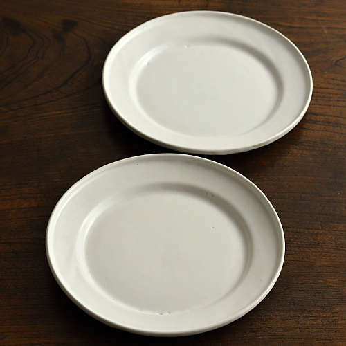 y1563 白釉リム皿小(中田雄一) | t's kitchen