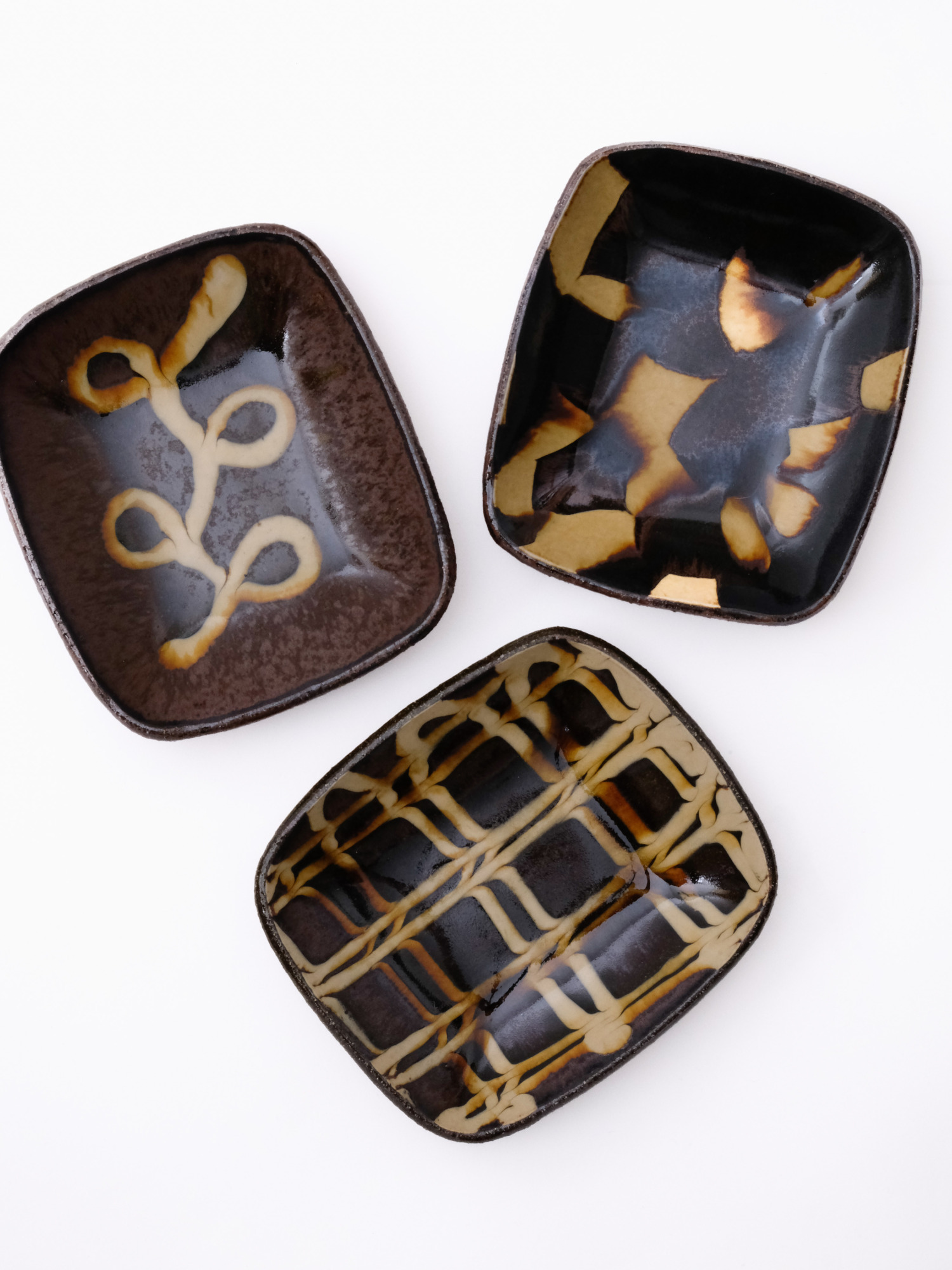 スリップウェア 長方鉢/ミニ 26-b1 | 商品 | つたう