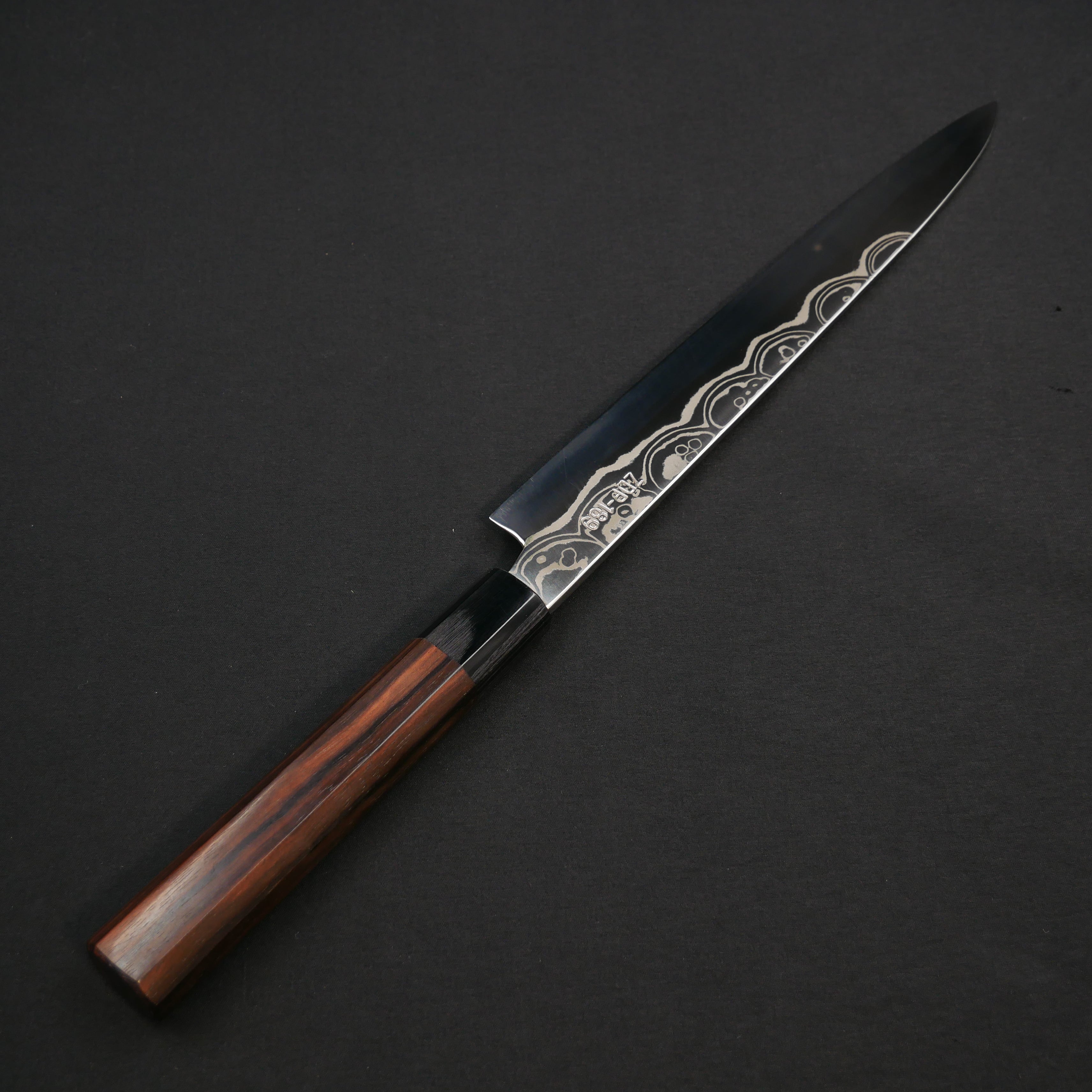 吉田刃物 ZDP189 ダマスカス 柳刃 黒檀八角柄 – つば屋庖丁店