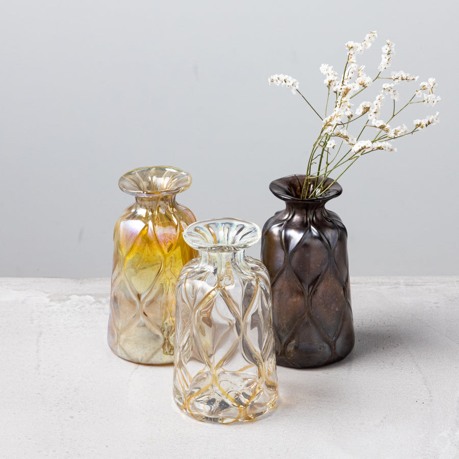 ガラス専門店｜ガラス工房マル｜花瓶 ロックなガラス 黒マット（四角