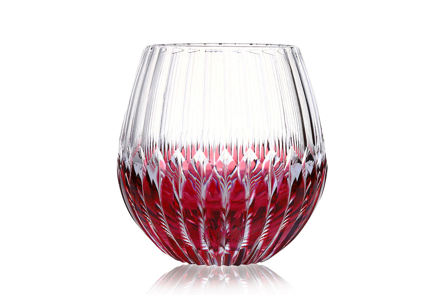 江戸切子グラス 光菊 丸オールド 金赤 – TSUCHI-YA │ ガラスの器と工芸