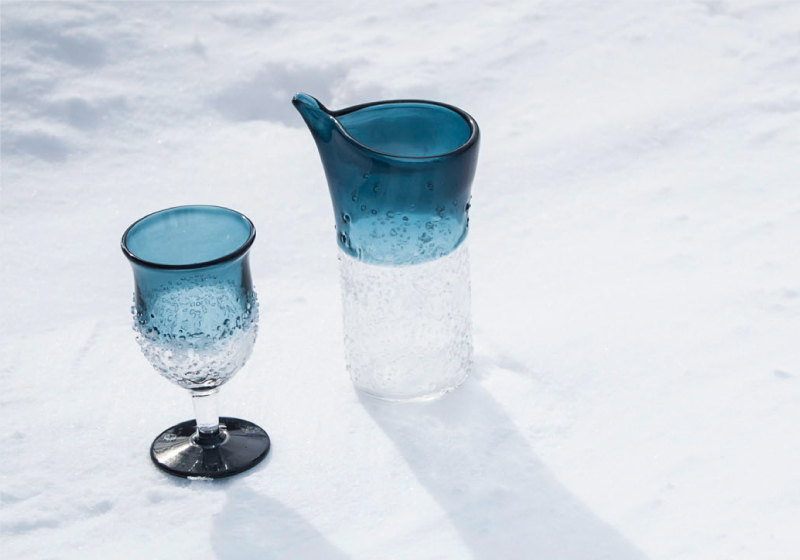 冬をテーマにしたびいどろ | ハンドメイドガラスの伝統工芸品「津軽