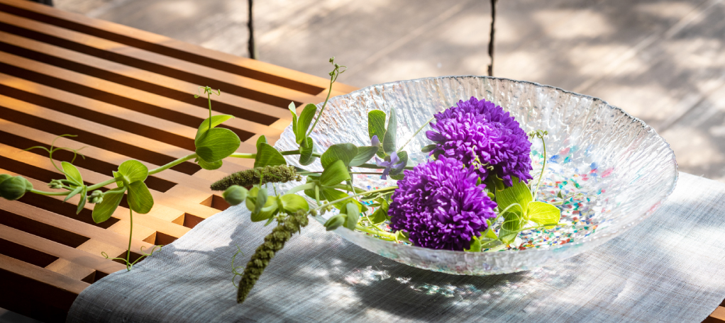 水盤［8月］ | シリーズ | ハンドメイドガラスの伝統工芸品「津軽