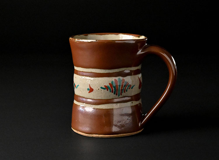 吉川水城_桜文碗｜黒のつかもと｜｜益子焼つかもと｜益子焼最大の窯元