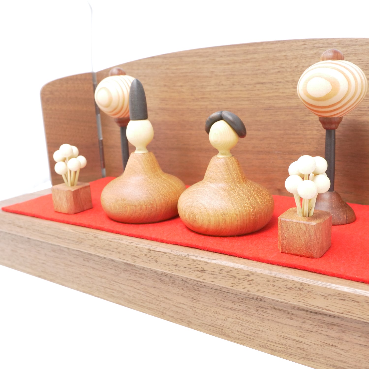 ろくろ細工の三浦木地 ：雛人形】ひな一段セット 新 カリン（限定品