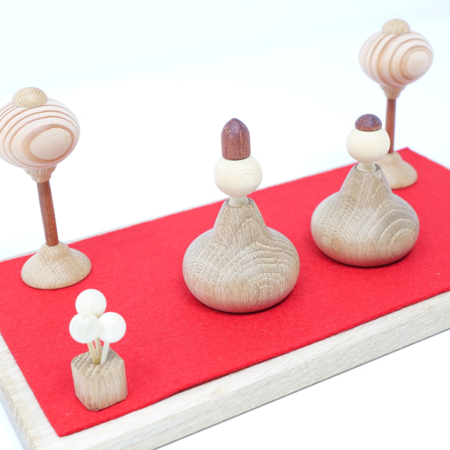 ろくろ細工の三浦木地 ：雛人形】ひなセット ミニ 三浦木地（日本