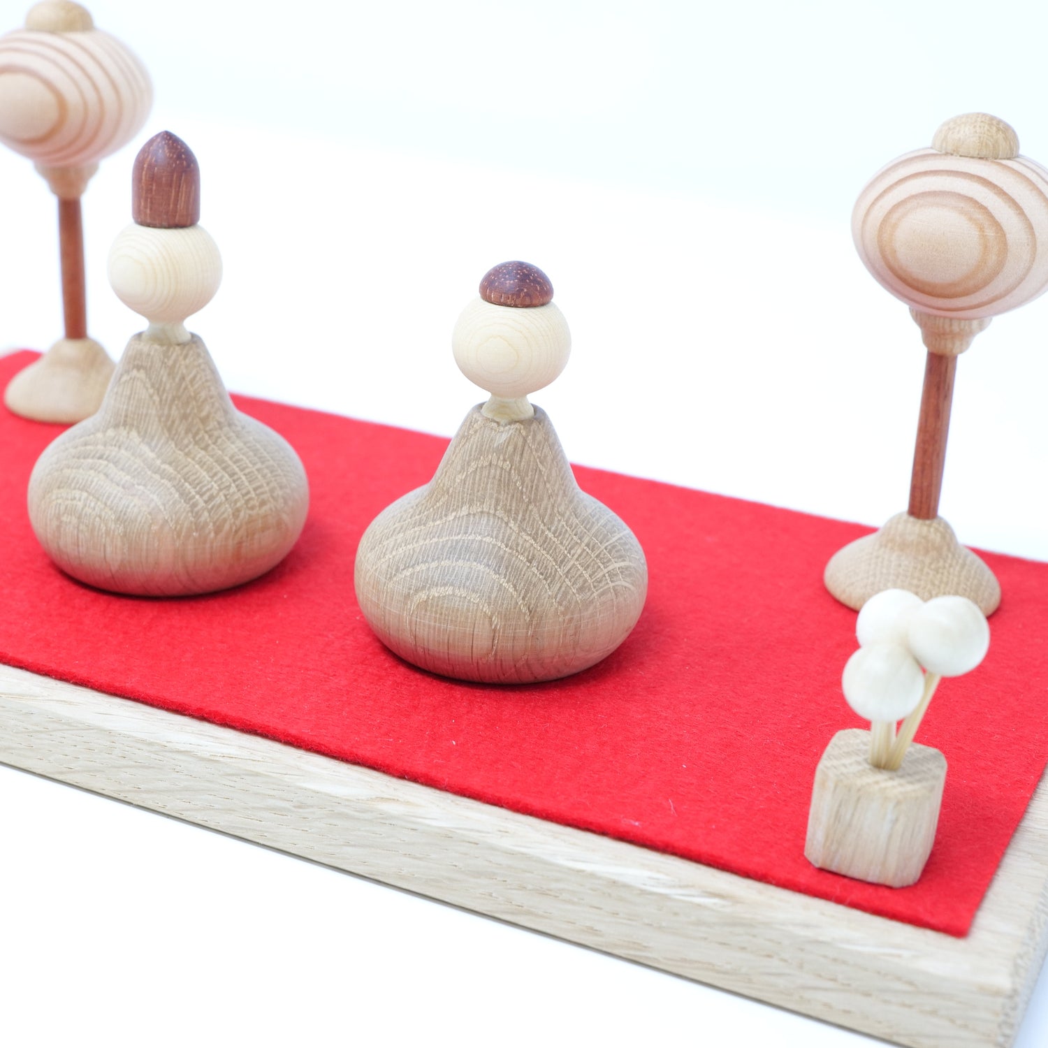 ろくろ細工の三浦木地 ：雛人形】ひなセット ミニ 三浦木地（日本