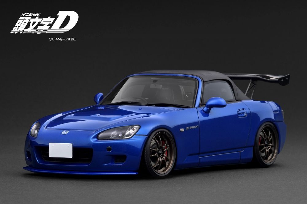 INITIAL D Honda S2000 (AP1) Blue Metallic (1/18 Scale)【IG3916