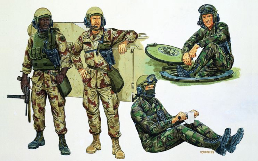 1/35 アメリカ陸軍 タンククルーセット 湾岸戦争【DR3020