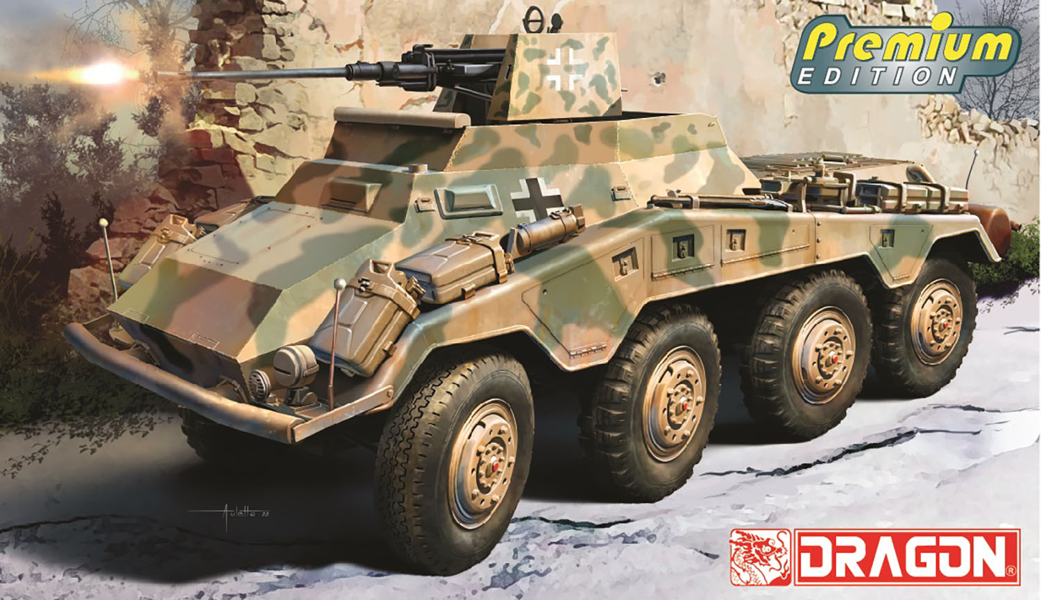 1/35 WW.II ドイツ軍 Sd.Kfz.234/3 シュヴェーベラフェッテ 2cm対空砲
