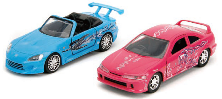 ワイルド・スピード 1/32 TWINPACK (2台セット) INTEGRA PINK & S2000