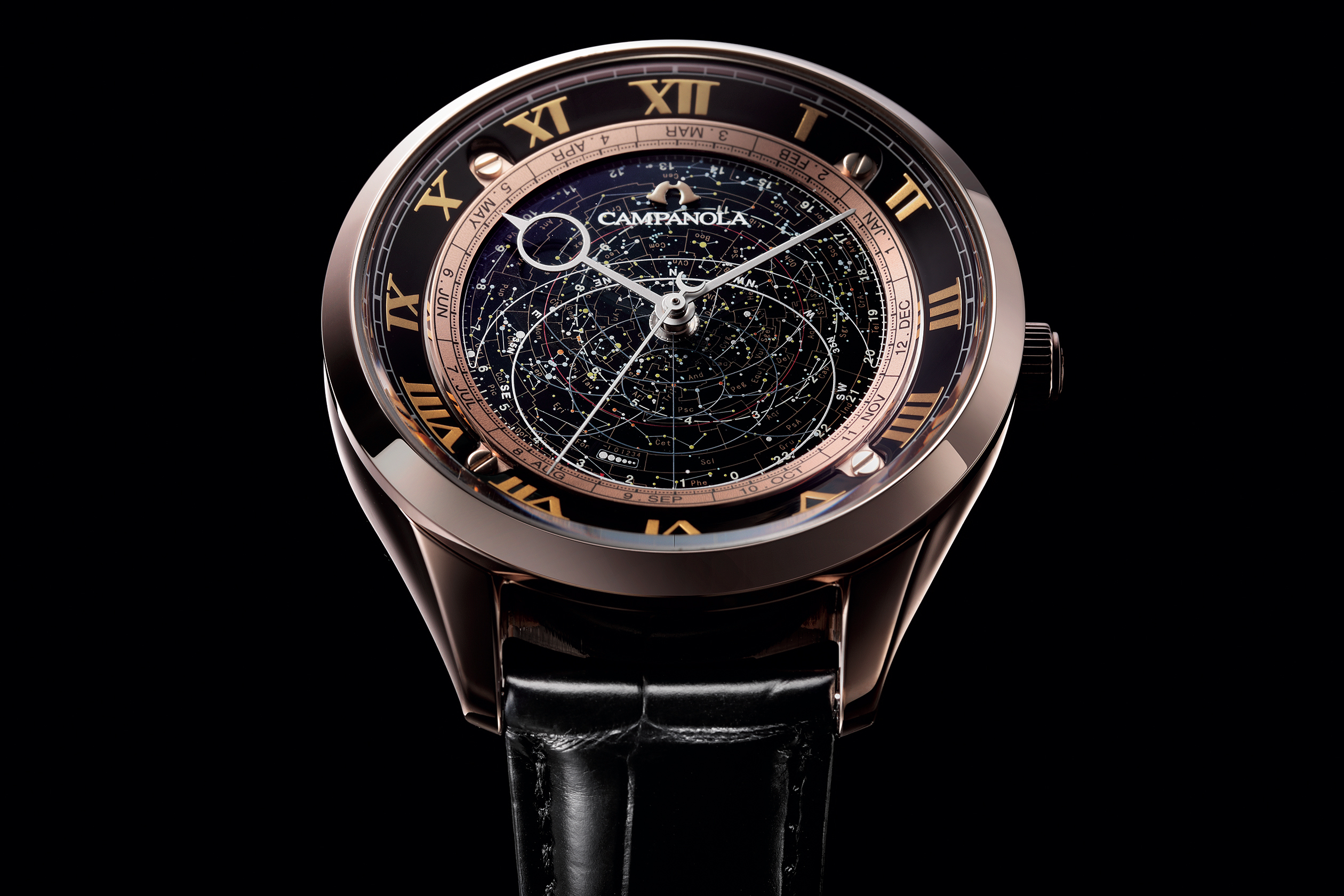 シチズン、天体の運行を表示する「カンパノラ」コスモサインのケース