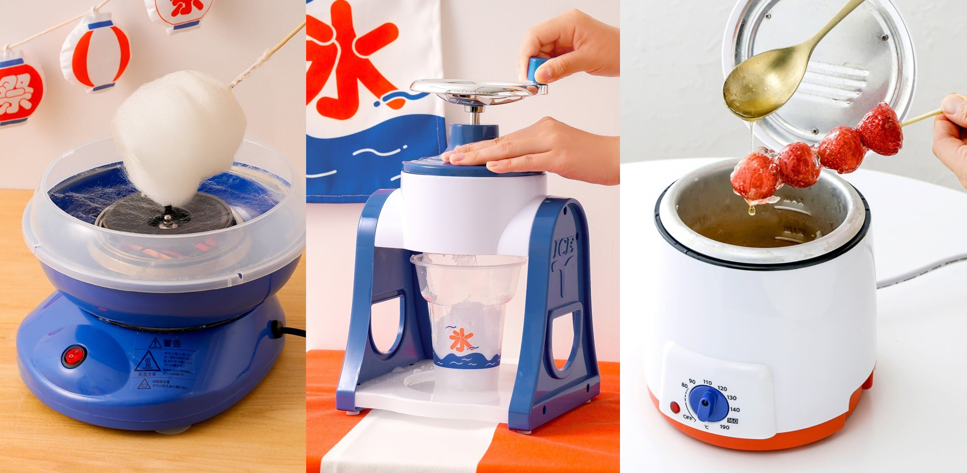 3COINS、夏祭り屋台フードが作れる！ かき氷/フルーツ飴/綿あめ