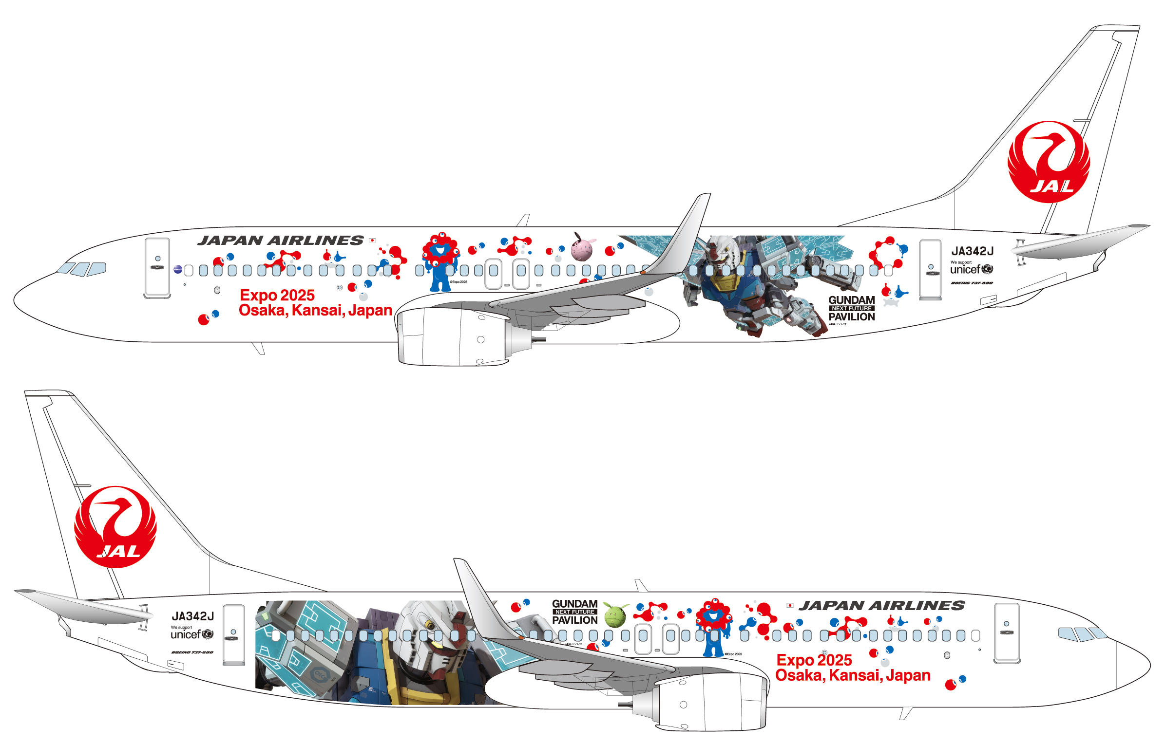 Japan Airlines and Bandai Namco launch Gundam-themed jet before