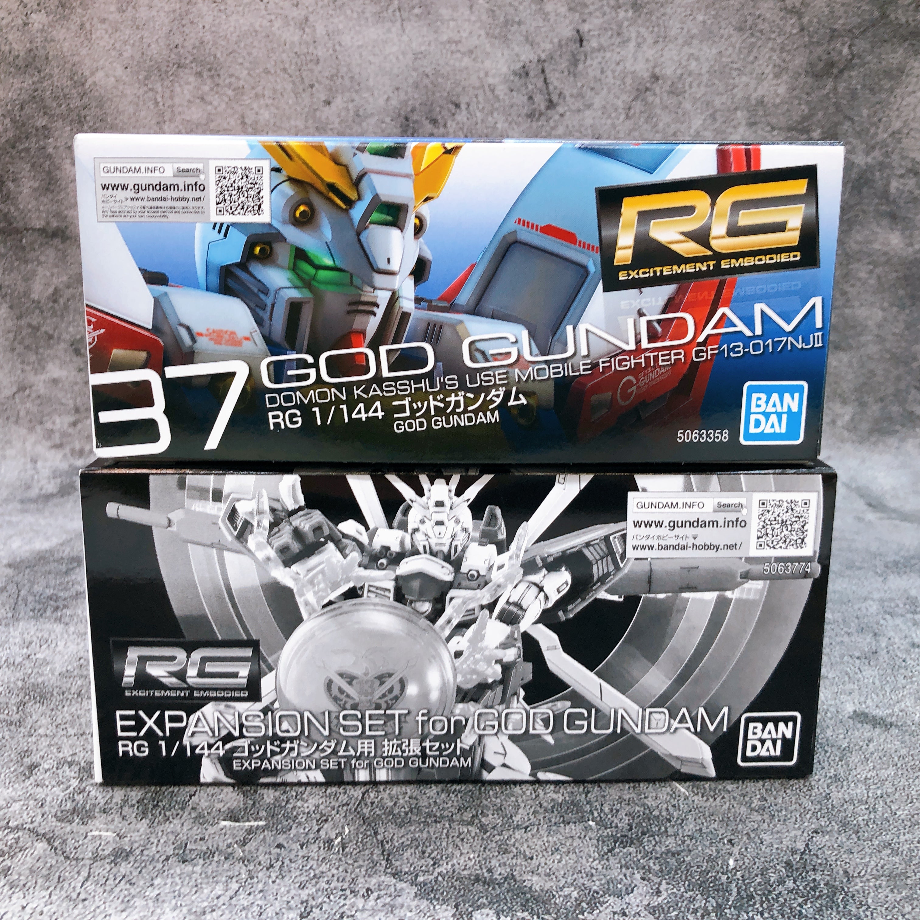 RG 1/144 God Gundam & Expansion Set G Gundam Model Kit Bandai Japan NE