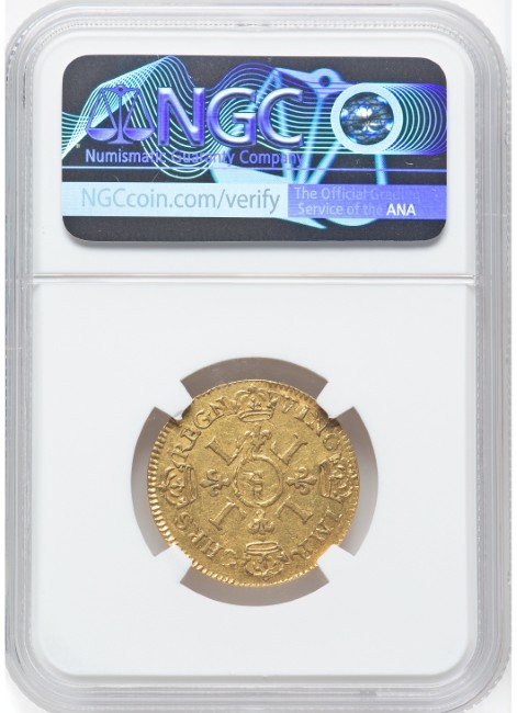 レア度4-R4】フランス 1693-S年 ルイ14世 1ルイドール 第1次改鋳（改鋳