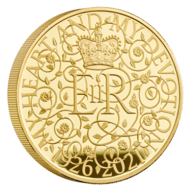 グレートブリテン2021年エリザベス女王生誕95周年5オンス10ポンド金貨