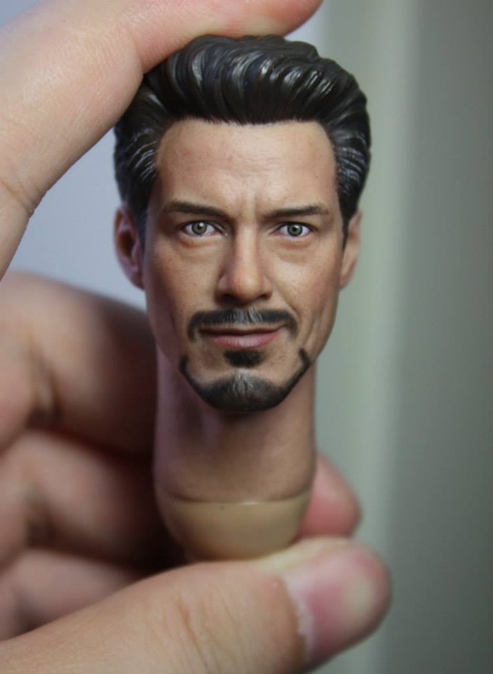 カスタム “トニー・スターク似” ヘッド MK7 スマイル版 1/6フィギュア