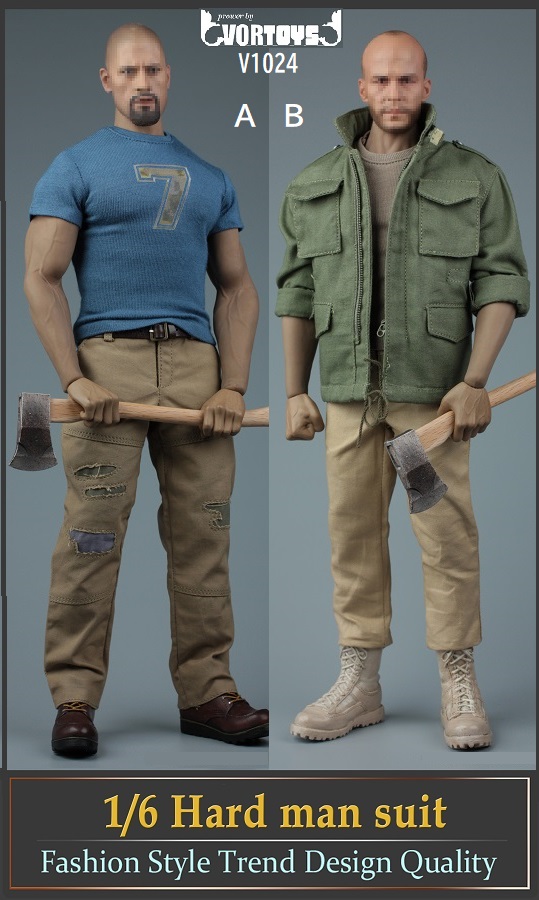 VORTOYS 1/6 フィギュア用 V1024 男性 カジュアル服 斧 マッシブ