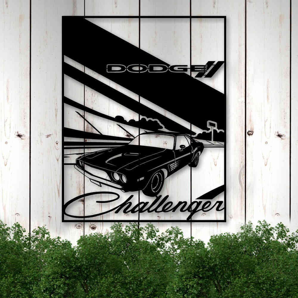 Challenger Decorative Wall Art Cut Metal Sign - TrendySweety