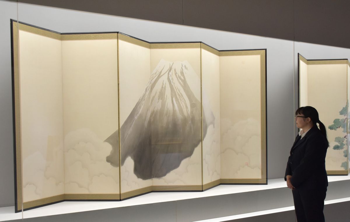 筑西の廣澤美術館で横山大観展 富士山描いた日本画やびょうぶ 新年に