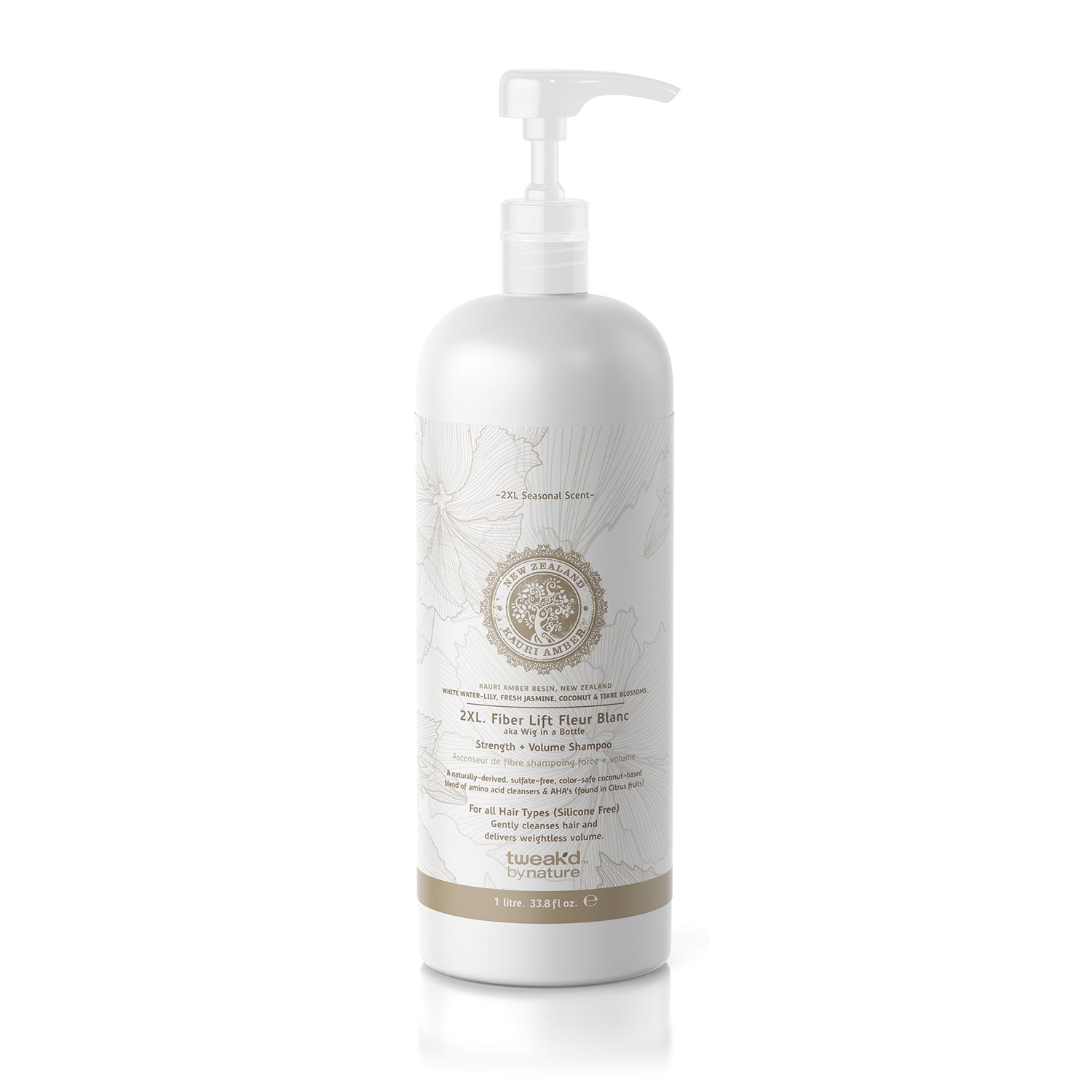 Tweak'd by Nature 2XL Fiber Lift Fleur Blanc Strength + Volume Shampoo